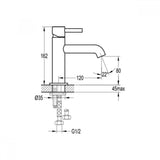 Flova Mono Basin Tap Flova Levo Single Lever Mono Basin Mixer Tap in Brushed Gold