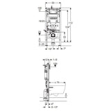 Geberit Wall Hung WC Frame Geberit Duofix Element Sigma Wall Hung Cistern and Frame with Conduit Pipe 1120mm