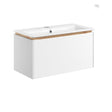 Crosswater Wall Mounted Vanity Unit Matt White / 700mm / 0 Tap Hole Basin Crosswater Mada Wall Mounted Vanity Unit