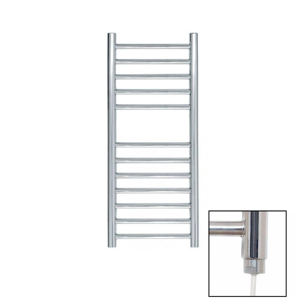 JIS Ladder Rail 700 x 300mm / Polished Chrome / Electric Only JIS Sussex Ouse Vertical Stainless Steel Heated Towel Rail