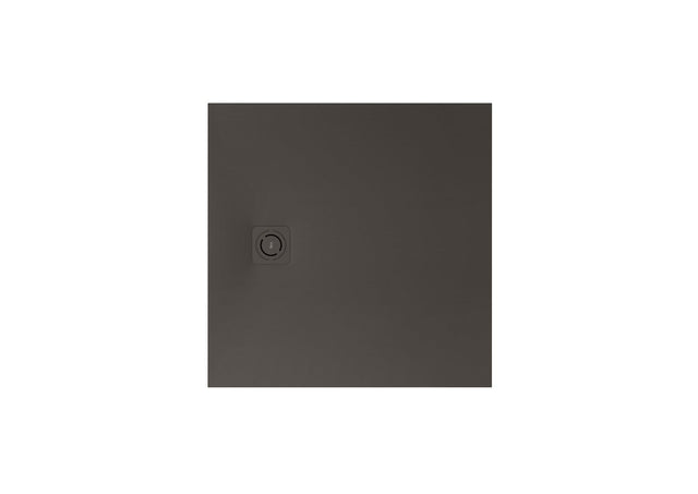 ROCA Square Shower Tray Onyx / 800 x 800mm ROCA Terran-N Superslim Stonex® Square Shower Tray with Twist Colour Match Waste Cover