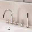 Crosswater 5 Tap Hole Bath Set Chrome Crosswater MPRO Crosshead 5 Hole Bath and Shower Mixer with Shower Set