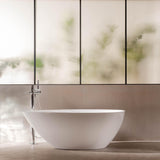 Roca Modern Freestanding Bath Roca Kauai Freestanding Stonex® Oval Bath with Click-Clack Waste