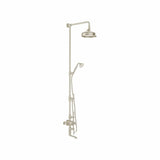 Vado Exposed Shower Set Brushed Nickel Booth & Co. Axbridge Exposed 3 Outlet Shower Set with Fixed Shower Head, Handset and Bath Spout