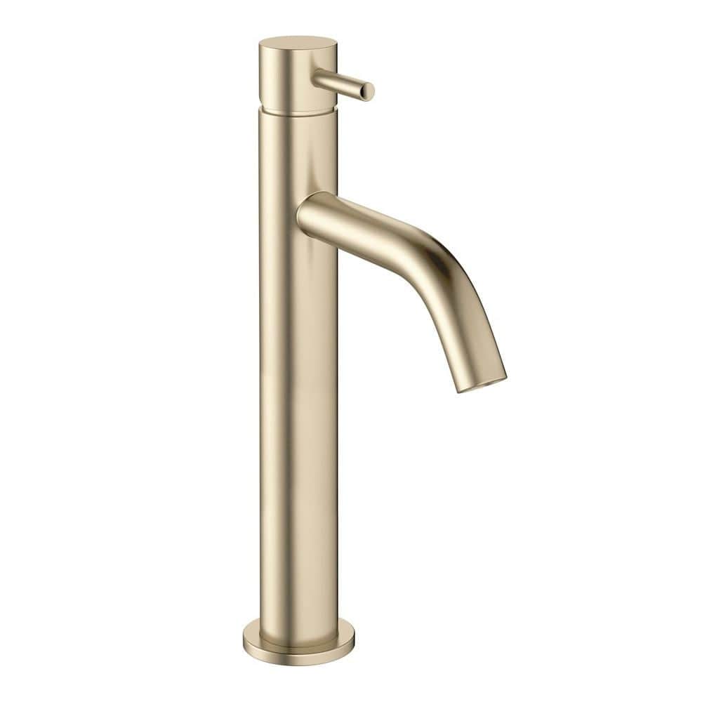 Crosswater Tall Basin Tap Brushed Brass Crosswater MPRO Deck Mounted Tall Basin Mixer Tap