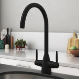 Aquarius Kitchen Tap Black Aquarius TrueCook - Series 15 - Two Handle - Kitchen Mixer Tap