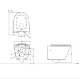 Crosswater Wall Hung Toilet Crosswater Mada Round Wall Hung Rimless Toilet with Soft Close Seat