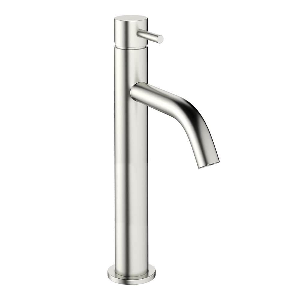 Crosswater Tall Basin Tap Brushed Stainless Steel Crosswater MPRO Deck Mounted Tall Basin Mixer Tap