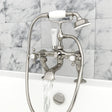 JTP Bath Shower Mixer Nickel JTP Grosvenor Cross Deck Mounted Bath Shower Mixer with Kit