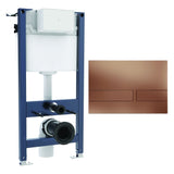 Crosswater Wall Hung WC Frame Venue Plate in Brushed Bronze Crosswater 0.98m Dual Flush WC Support Frame Set with Flush Plate