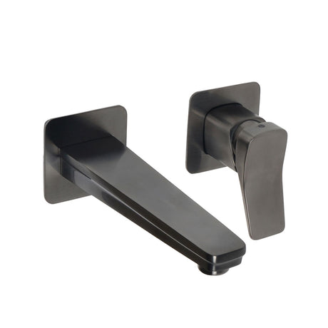 JTP Wall Mounted Basin Tap Brushed Black JTP HIX Single Lever Wall Mounted Basin Mixer Tap