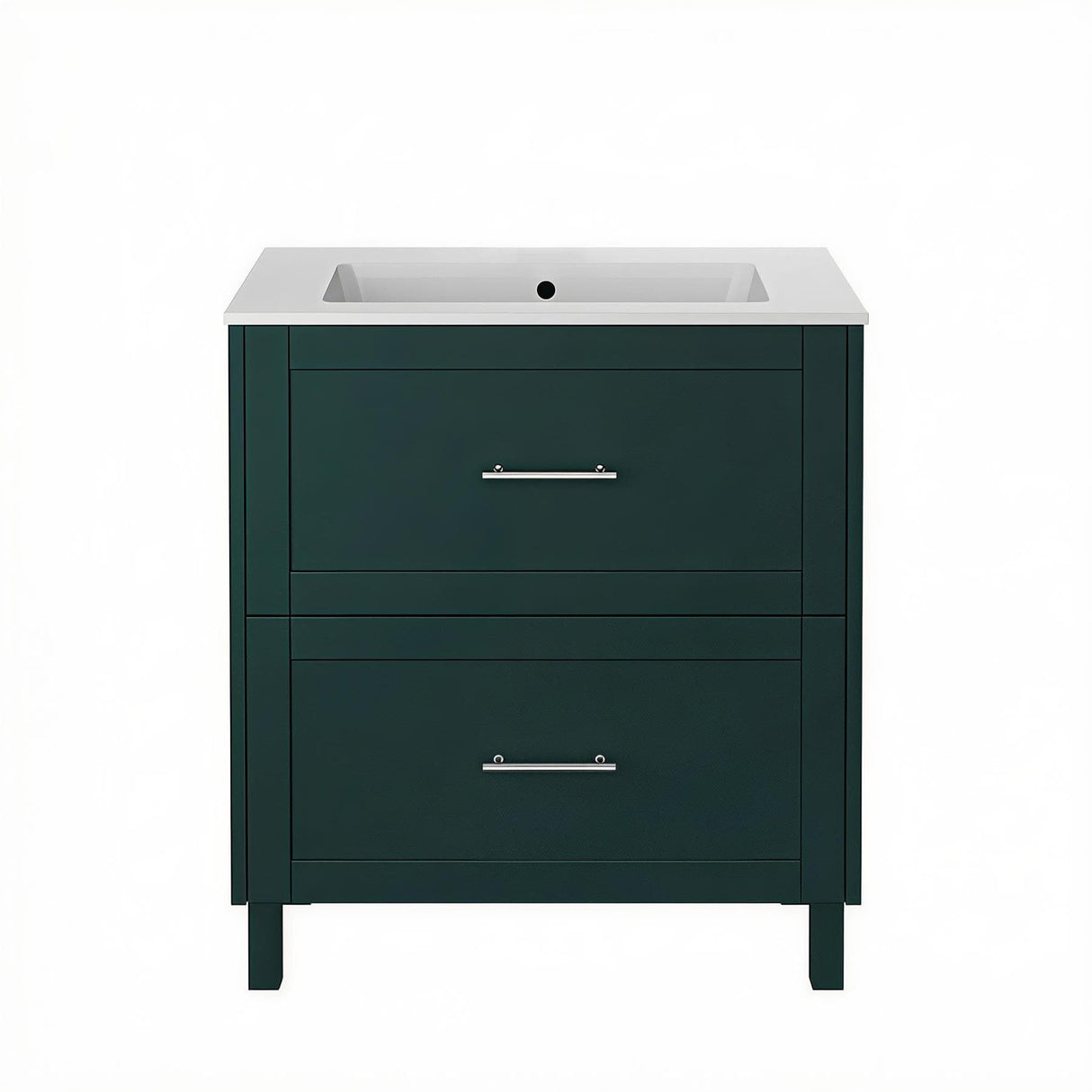 Heritage Floor Standing Vanity Unit Classic Green Heritage Lynton 800mm Floor Standing 2 Drawer Vanity Unit and Basin Bundle