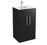 Imex Floor Standing Vanity Unit Imex Croma Floor Standing Double Door 500mm Vanity Unit with 1 Tap Hole Basin