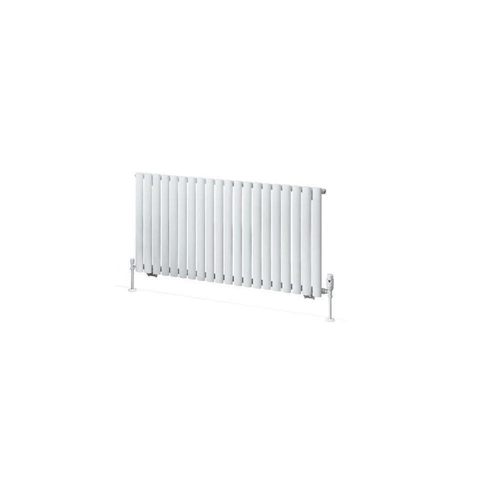 Eastbrook Panel Radiator Eastbrook Tunstall Straight Horizontal Designer Radiator in Matt White