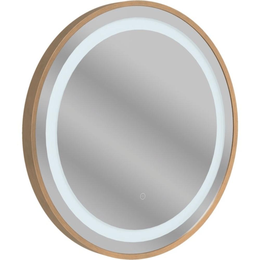 Aquarius Illuminated Mirror Brushed Bronze Aquarius Cirq 600mm Round Front LED Mirror