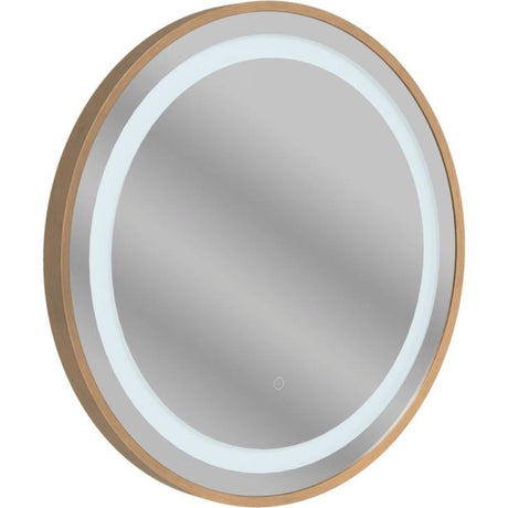 Aquarius Illuminated Mirror Brushed Bronze Aquarius Cirq 600mm Round Front LED Mirror