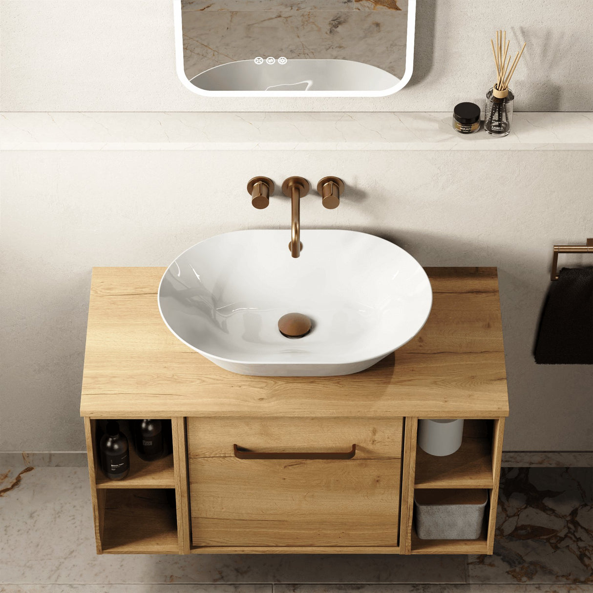 Crosswater Countertop Basin Crossater Navarre 590mm Countertop Basin