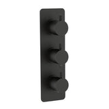 Imex Concealed Shower Valve Matt Black Imex Ravine 3 Outlet, 3 Handle Concealed Thermostatic Shower Valve