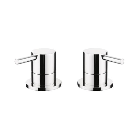 Crosswater Bath Mixer Crosswater Kai Lever Deck Mounted Panel Valve (Pair) in Chrome