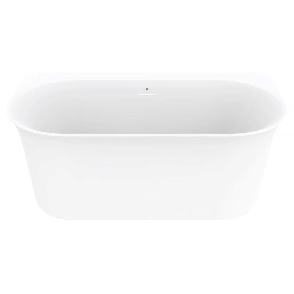 Crosswater Back To Wall Freestanding Bath Crosswater Cursa Back to Wall Freestanding Bath - 1500 x 800mm - Matt White