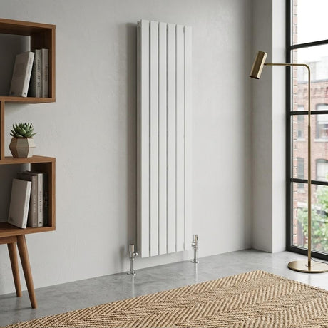 Aquarius Bathrooms Panel Radiator 1600 x420mm / White Aquarius Flat Double Vertical Panel Radiator