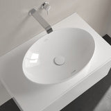 Villeroy & Boch Countertop Basin Villeroy & Boch Loop & Friends Oval Countertop Basin in White Alpin