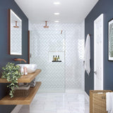 Merlyn Wetroom Panel Brushed Bronze / 300mm Merlyn 8mm Wet Room Glass Panel