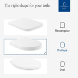 Villeroy & Boch Toilet Seat Villeroy & Boch Subway 3.0 Wrapover Soft Close, Quick Release Toilet Seat in White Alpin