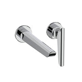 Crosswater Wall Mounted Basin Tap Chrome Crosswater Foile 2 Hole Wall Mounted Basin Mixer Tap