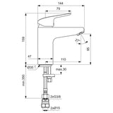 Ideal Standard Tall Basin Tap Ideal Standard Ceraflex Grande Single Lever Basin Mixer Tap in Chrome