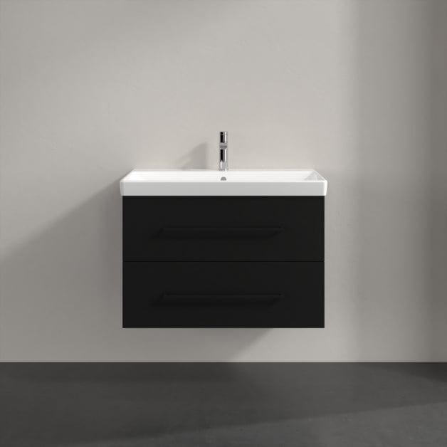 Villeroy & Boch Wall Mounted Vanity Unit Villeroy & Boch Avento Wall Hung Vanity Unit 780mm Two Drawers with Basin