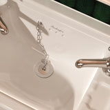 Burlington Basin Waste Brushed Nickel Burlington Basin Plug and Chain (Slotted Waste)