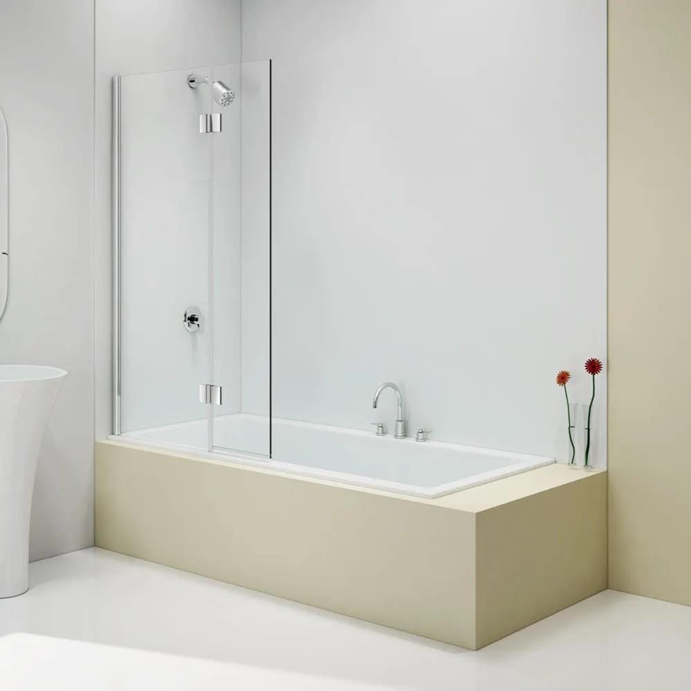 Merlyn Bath Screen Left Handed Merlyn 2 Panel Fixed Bath Screen with Hinged Panel