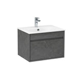Imex Wall Mounted Vanity Unit Imex Alma Wall Mounted Single Drawer 600mm Vanity Unit with Basin