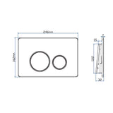 Imex Flush Plate Imex Round Button Stainless Steel Flush Plate (for IMFF01 & IMCC0 Cisterns)