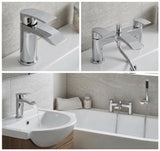 Aquarius Bathrooms Bath Shower Mixer Aquarius Arc Complete Brassware Pack with Basin Tap, Bath and Shower Mixer