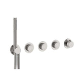 Roca Concealed Shower Set Roca T-Multi Switch Thermostatic Concealed Shower Valve with Rainshower Head, Pencil Handset  and Overflow Bath Filler