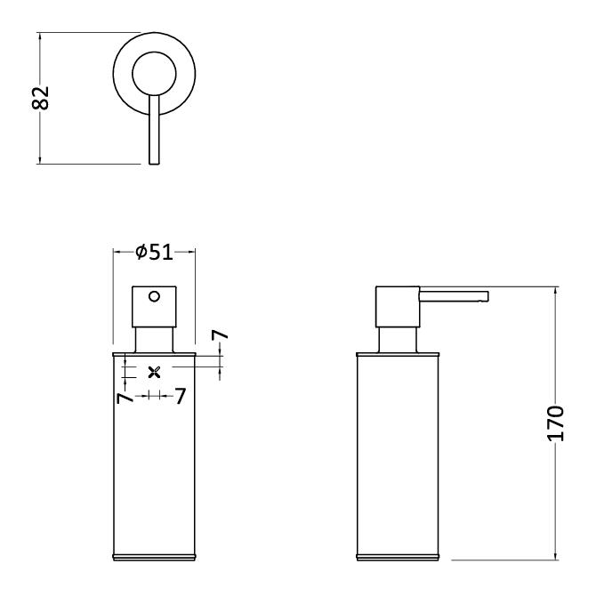Crosswater Soap Dispenser Crosswater MPRO Freestanding Soap Dispenser