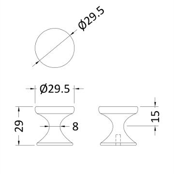Aquarius Bathrooms Furniture Handle Aquarius Leighton Furniture Handle
