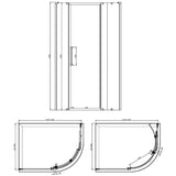 Crosswater Quadrant Shower Enclosure Crosswater Asura 8mm Quadrant Sliding Shower Door
