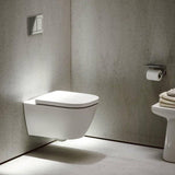 Laufen Wall Hung Toilet Laufen Meda Rimless Silent Flush Back to Wall Toilet with Soft Close Seat