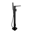 Aquarius Freestanding Bath Filler Matt Black Aquarius Hydro Floor Standing Bath Shower Mixer Tap with Shower Kit