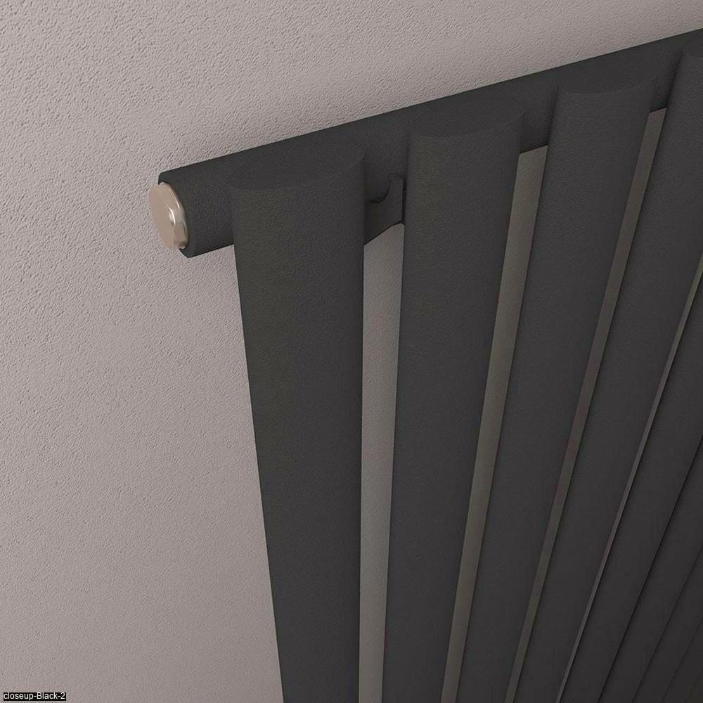 Eastbrook Panel Radiator Eastbrook Tunstall Straight Horizontal Designer Radiator in Matt Black