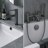 Aquarius Bathrooms Bath Shower Mixer Aquarius RF-Series Complete Bath and Basin Brassware Pack with Basin Tap, Bath and Shower Mixer and Wastes