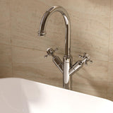 Crosswater Tall Basin Tap Chrome Crosswater Belgravia Tall Monobloc Basin Mixer Tap with Crosshead Handle