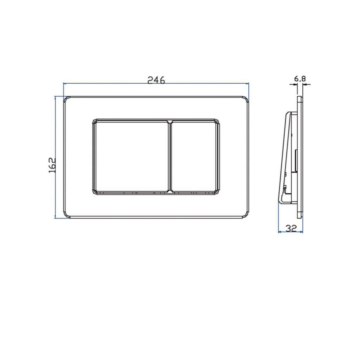 Imex Wall Hung WC Frame Imex Adjustable 1070-1270mm Wall Mounted Frame and Cistern with Stainless Steel Flush Plate