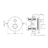 Ideal Standard Concealed Shower Valve Ideal Standard Ceratherm T100 Concealed Thermostatic Shower Valve Set with Wall Elbow and Handset in Chrome