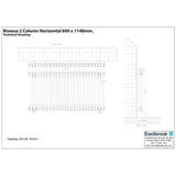 Eastbrook Rivassa Traditional 2 Column Radiator in Matt Black