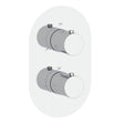 Roca Concealed Shower Valave Chrome Roca Splash-T 1 Outlet, 2 Handle Concealed Thermostatic Shower Valve
