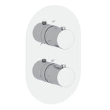 Roca Concealed Shower Valave Chrome Roca Splash-T 1 Outlet, 2 Handle Concealed Thermostatic Shower Valve